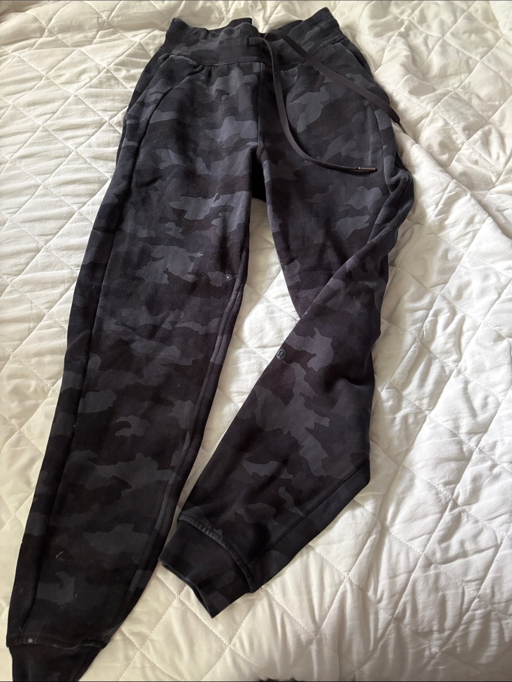 Women’s Black Camo Jogger Sweatpants - Casual Athletic Fit